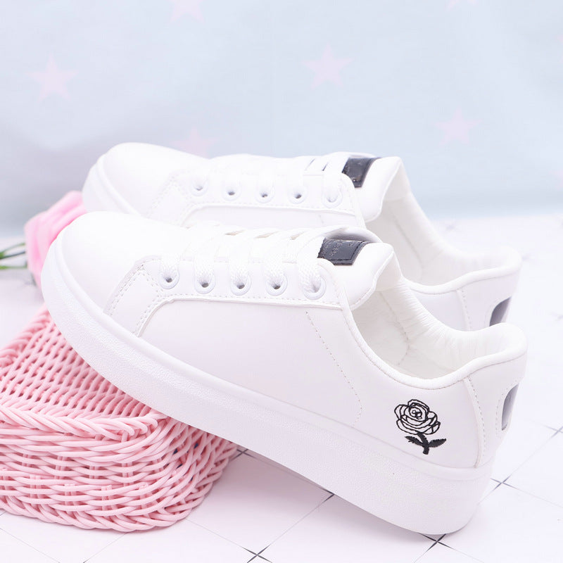 White Women Rose Shoes