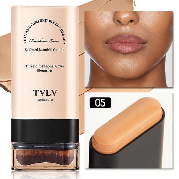 2-in-1 Concealer and Foundation Stick, Covers Dark Circles, Waterproof and Sweat-Resistant, Creates Flawless-Looking Makeup