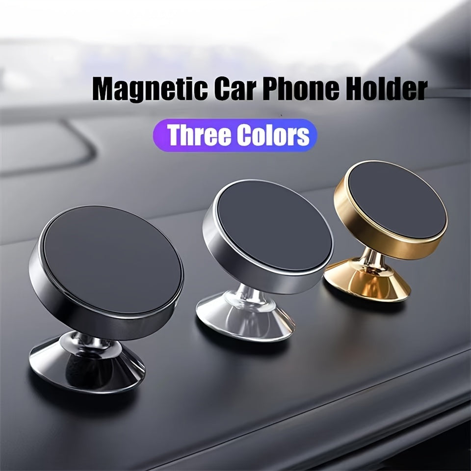 Super Strong Magnetic 360 Degree Rotating Mobile Phone Holder - Universal Metal Car Holder for Air Outlet
