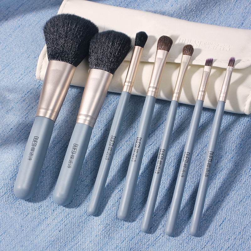 TT DUESI 7pcs Makeup Brush Set: Eyeshadow, Blush, Face Powder, Highlight, Repair Brush, Foundation, Lip Brush. Beauty Tools Full Set