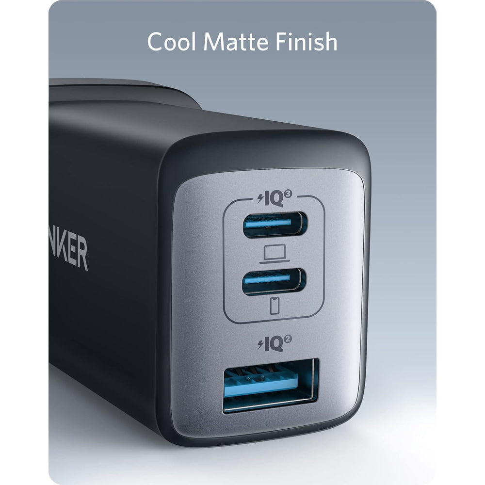 Anker USB C Plug, 735 Charger (Nano II 65W), PPS 3-Port Fast Compact USB C Charger for MacBook Pro/Air, iPad Pro, Galaxy S20/S10, Dell XPS 13, Note 20/10+, iPhone 16/15, Pixel, Steam Deck, and More