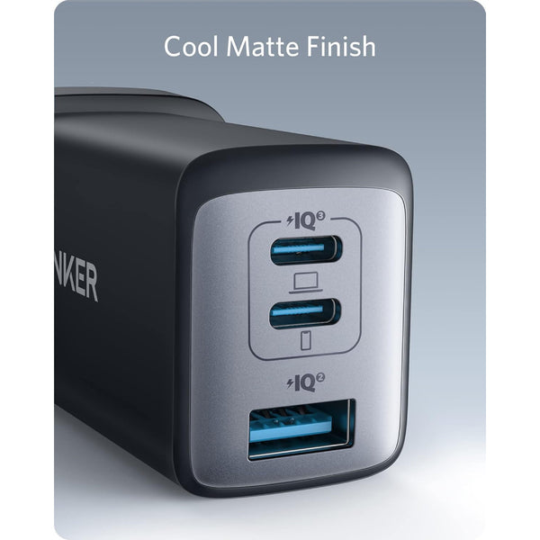 Anker USB C Plug, 735 Charger (Nano II 65W), PPS 3-Port Fast Compact USB C Charger for MacBook Pro/Air, iPad Pro, Galaxy S20/S10, Dell XPS 13, Note 20/10+, iPhone 16/15, Pixel, Steam Deck, and More