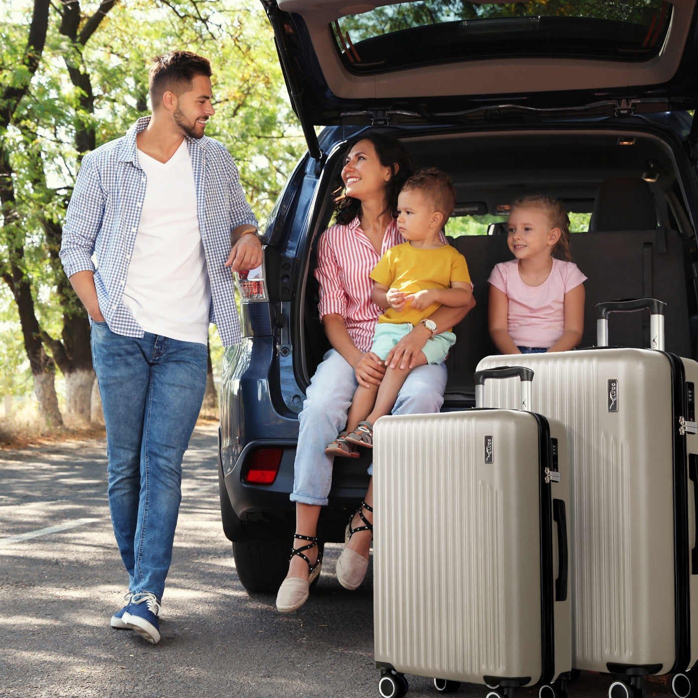 LUGG 65 x 25 x 44cm Vacay Suitcase ABS Luggage with TSA Indent Lock, Aluminium Trolley Handle, 360° Spinner Wheels, Water-Resistant & Durable Material - Airline Compatible (24inch)