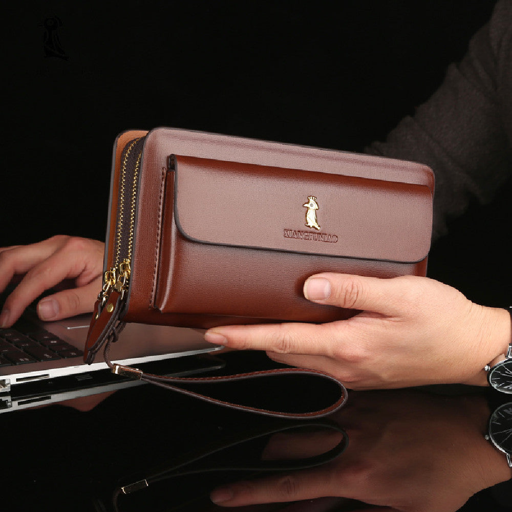 Men's Fashion Business Zipper Wallet