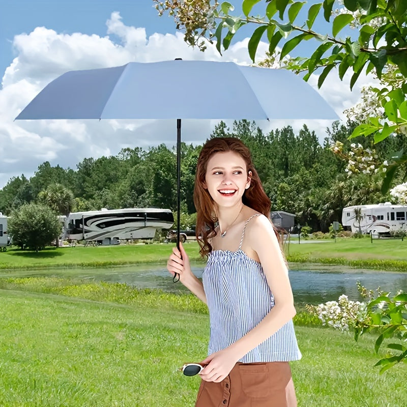 Automatic Golf Umbrella – 8-Rib Windproof UV-Protection Design with 38in/98cm Canopy, Compact Folding, Ergonomic Handle, Heavy-Duty Travel Umbrella for Men & Women, Outdoor Sports & Adventures