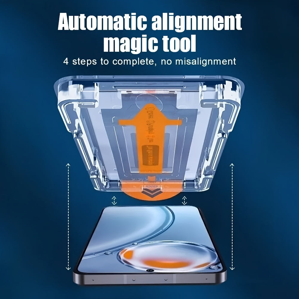 3-Pack Ultra HD Tempered Galss for Samsung Galaxy S25 Ultra/S24 Ultra/S25/S24/S23/S22/S21/Plus/S20 FE/S25 Edge/S23+/S22+/S21+, 9H+ Screen Protector Film, Fingerprint Unlocking, One-click Dust free Installation, -Scratch, Full