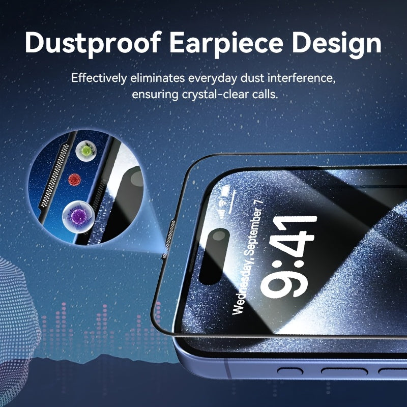 3Pack Full Cover Screen Protector for iPhone 11/12/13/14/15/16/17/16 Pro Max/17 Pro Max/15 Pro/X/XS/XR/XS Max/17 Air, Ultra HD 9H Tempered Glass, Dynamic Island Compatible, Easy to install, -scratch, -fingerprint, Case Friend