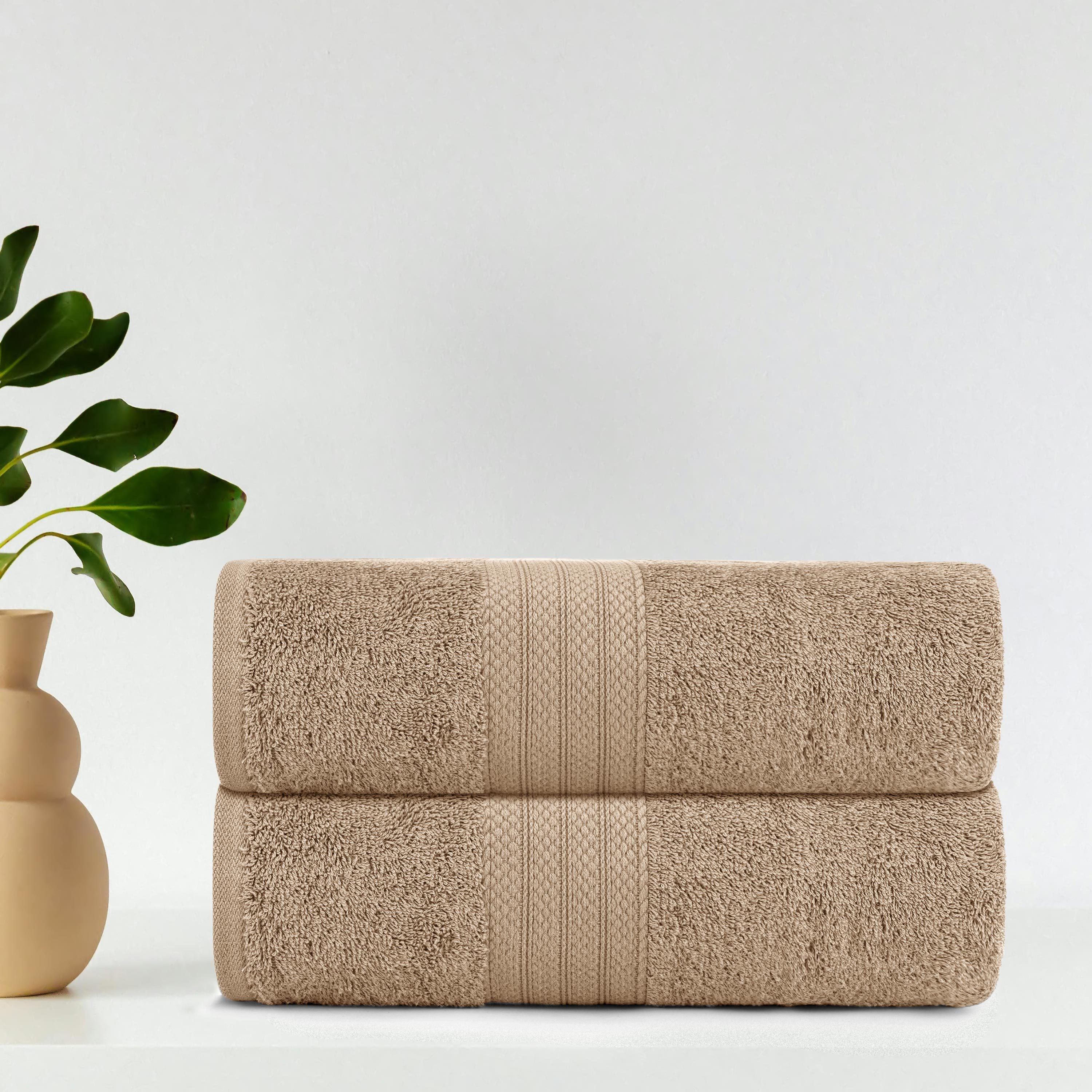 2x Premium Jumbo Bath Sheet Highly Absorbent and Quick Dry 100% Egyptian Cotton 90 X 170 Cm