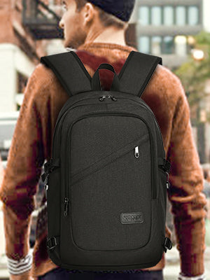 Kono Anti-Theft Laptop Backpack - 15.6 Inch Lightweight Laptop Bag for Men & Women - USB Charging Port, Travel, Business, Work.