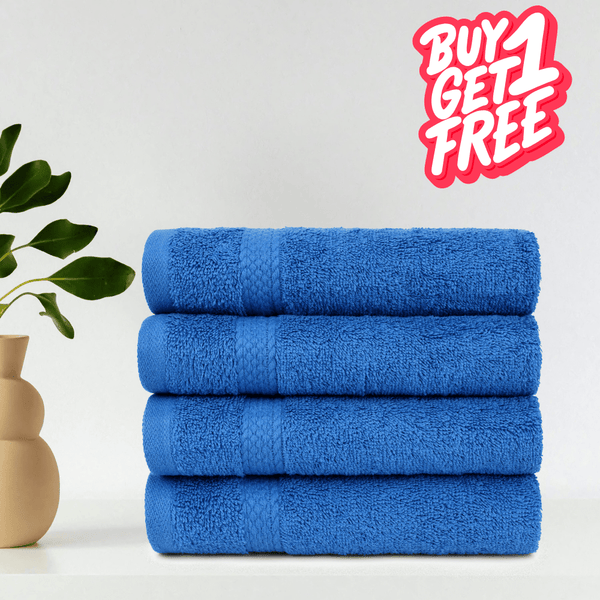 Buy 4x Get 4x Free Hand Towels 100% Pure Cotton, Highly Absorbent 500 Gsm Extra Soft Towels