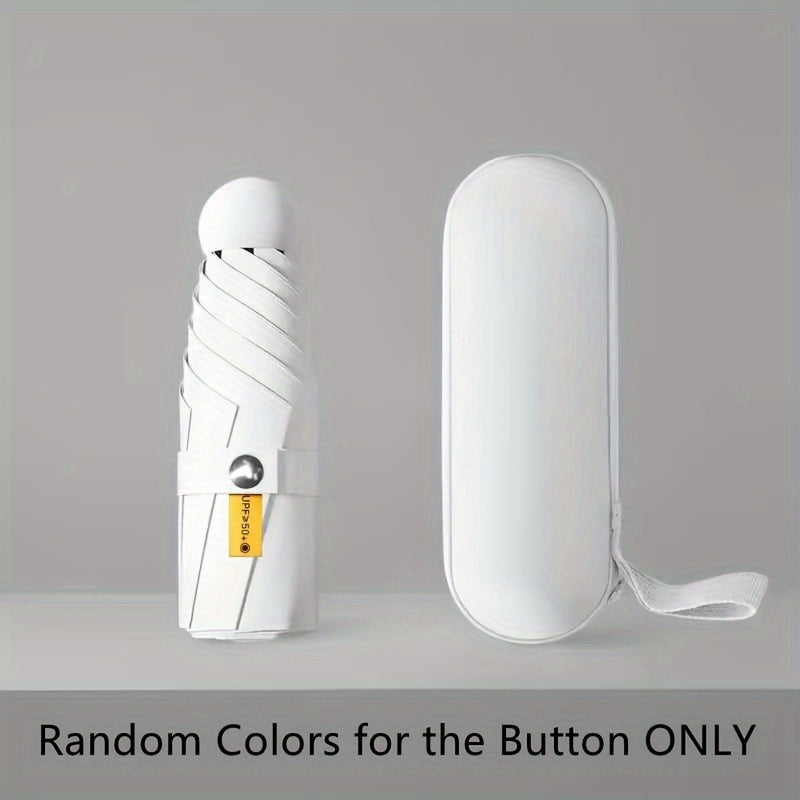 Six-Rib Capsule Pocket Umbrella – Compact, Portable, Lightweight Mini Umbrella for Men, Women & Kids, Windproof and Easy to Carry