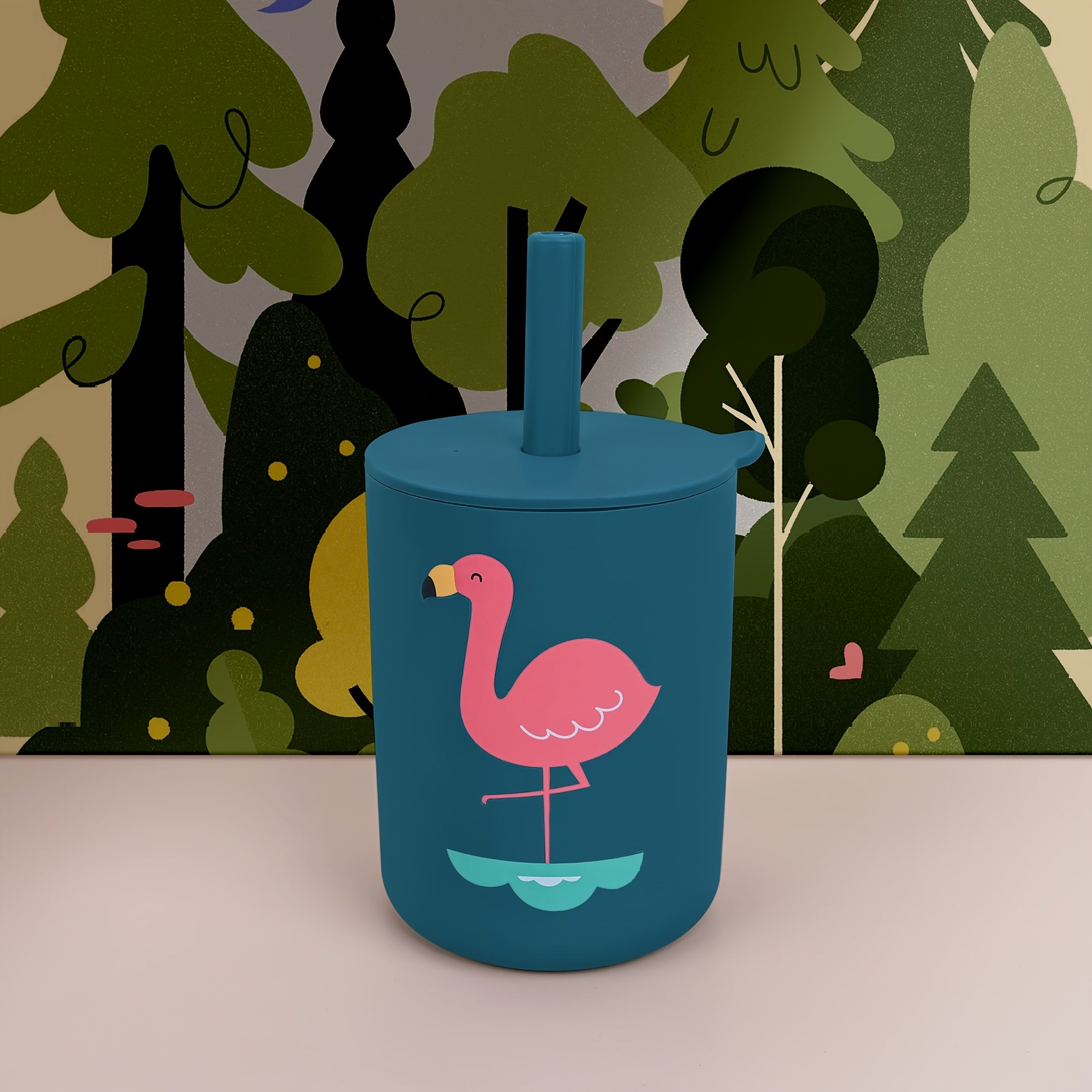 TYRY.HU 6oz Mini Water Cup for Kids - Portable, Unbreakable Silicone Training Cup with Straw & Lid, Food Grade, Ideal for Toddlers & Beginners, Perfect for Thanksgiving & Christmas Gifts, Water Cup For Kids