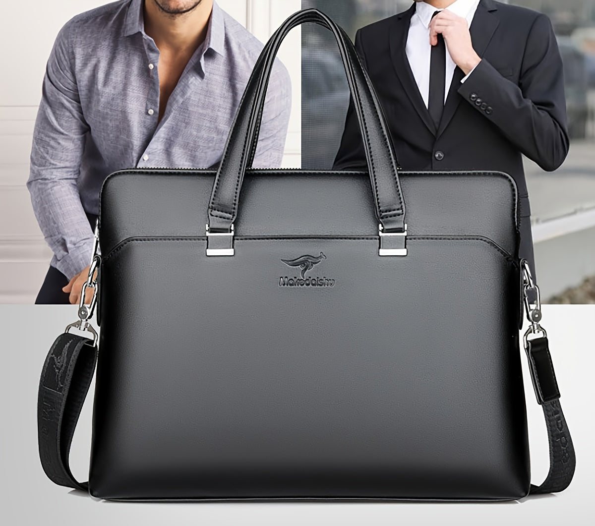 New Men's Briefcase for Business, Stylish And Trendy Shoulder Bag for Laptops And Documents.