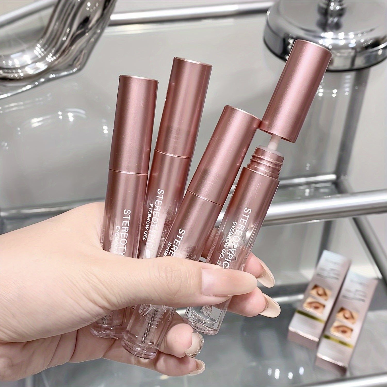 3D Eyebrow Shaping Gel, Long-Lasting Waterproof Quick-Dry Brow Styling with Brush Applicator, Natural Wild Look for All Beige Types, Brow Grooming, Makeup Setting, Natural Look, Wild Brow, Longlasting Hold, Brow Wax, Brow Fil