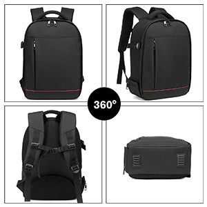 Waterproof Camera Backpack - DSLR/SLR Photography Bag with Tripod Holder & Removable Padded Insert for Canon/Nikon/Fuji/Sony