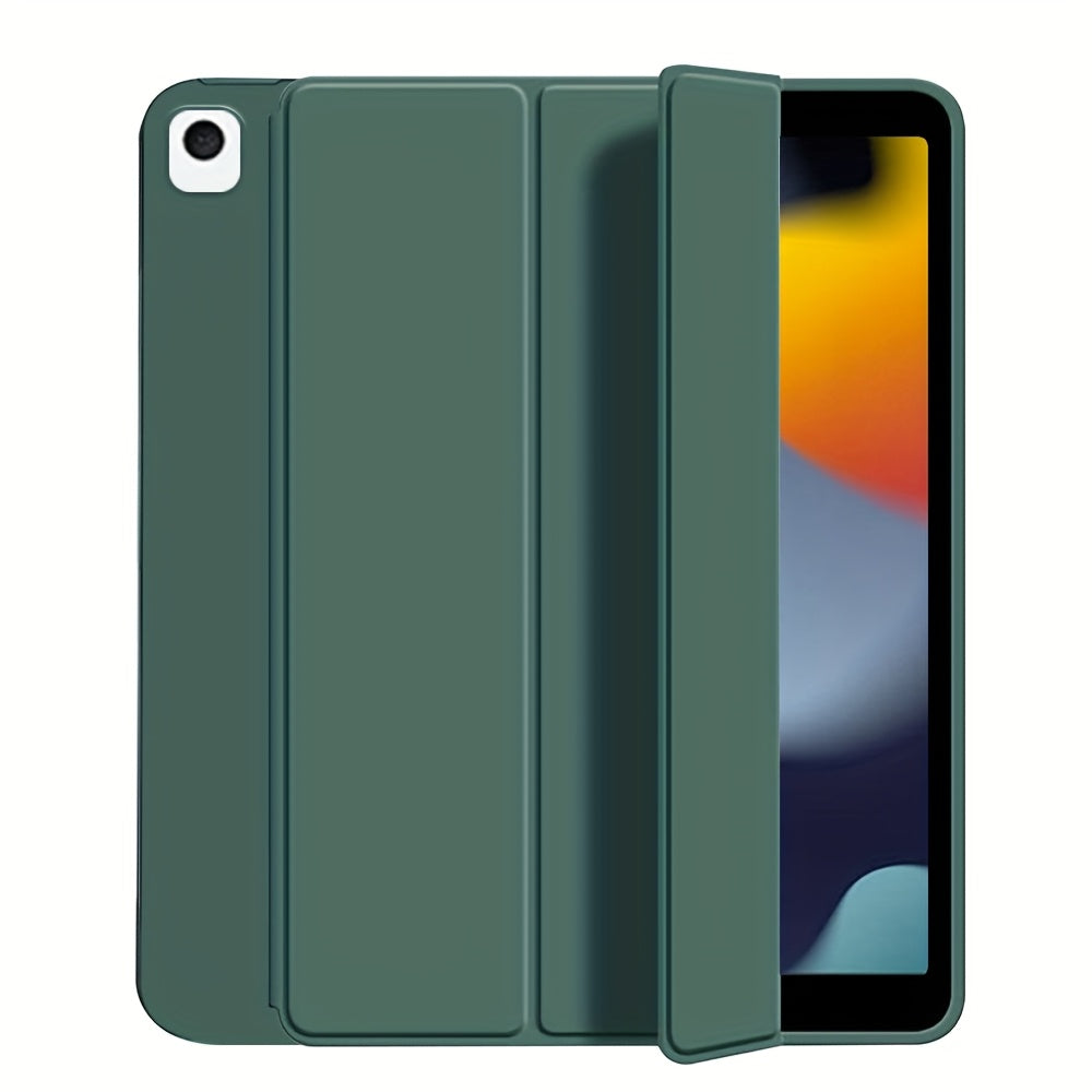 For iPad 11th Gen/10th/9th/8th/7th/6th/5th/ Air 1/2/3/Pro 9.7/10.5 Slim Tri-Fold Stand Case with Pencil Holder - Auto Sleep/Wake, Adjustable Stand, Lightweight Soft TPU Cover, Modern Travel Case For A16, Auto Sleep/wake Featu