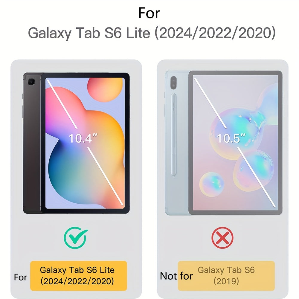 Case for Samsung S6 Lite (SM-P610 SM-P615 SM-P620) 2020 2022 2024, Protective Cover with Soft Smooth Back