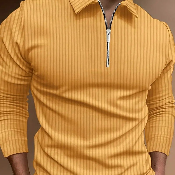 Spring New European And American Men's 3D Digital Printing Long Sleeve Polo Fashion Sports