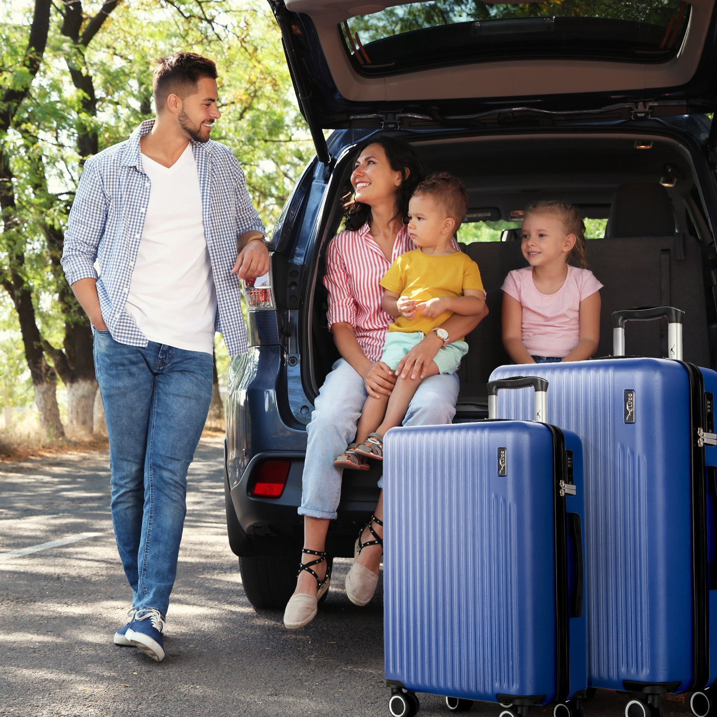 LUGG 65 x 25 x 44cm Vacay Suitcase ABS Luggage with TSA Indent Lock, Aluminium Trolley Handle, 360° Spinner Wheels, Water-Resistant & Durable Material - Airline Compatible (24inch)