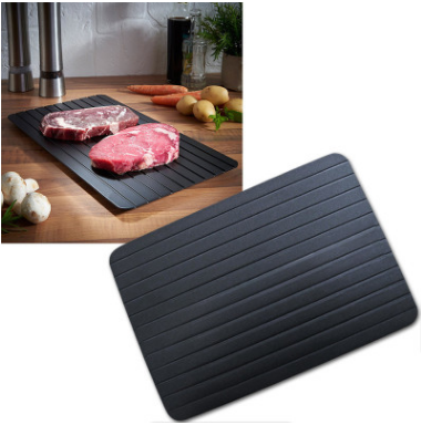 Quick Defrost Thaw Tray: Defrosting Tray for Meat and Frozen Food. Quickly Defrost in Microwave Without Electricity. Frozen Food Kitchen Accessories.