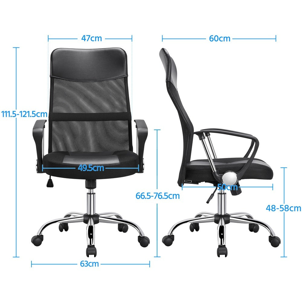 Costoffs Office Chair, Mesh Office Chair, Adjustable Swivel Ergonomic High Back Task Desk Chair with Lumbar Support and Armrests - Ideal for Executive Professionals, Remote Workers, Freelancers, Student