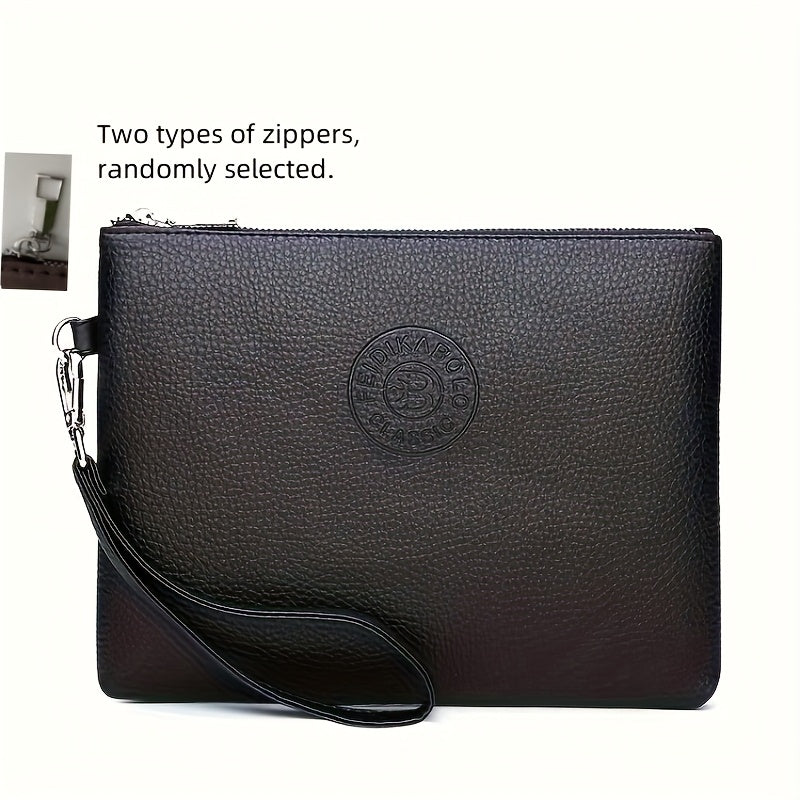 Stylish Envelope Wrist Bag for Men - Soft, Spacious, and Practical Handbag for Daily Commute, Work, and Travel - Ideal Accessory for Modern Men on-the-go