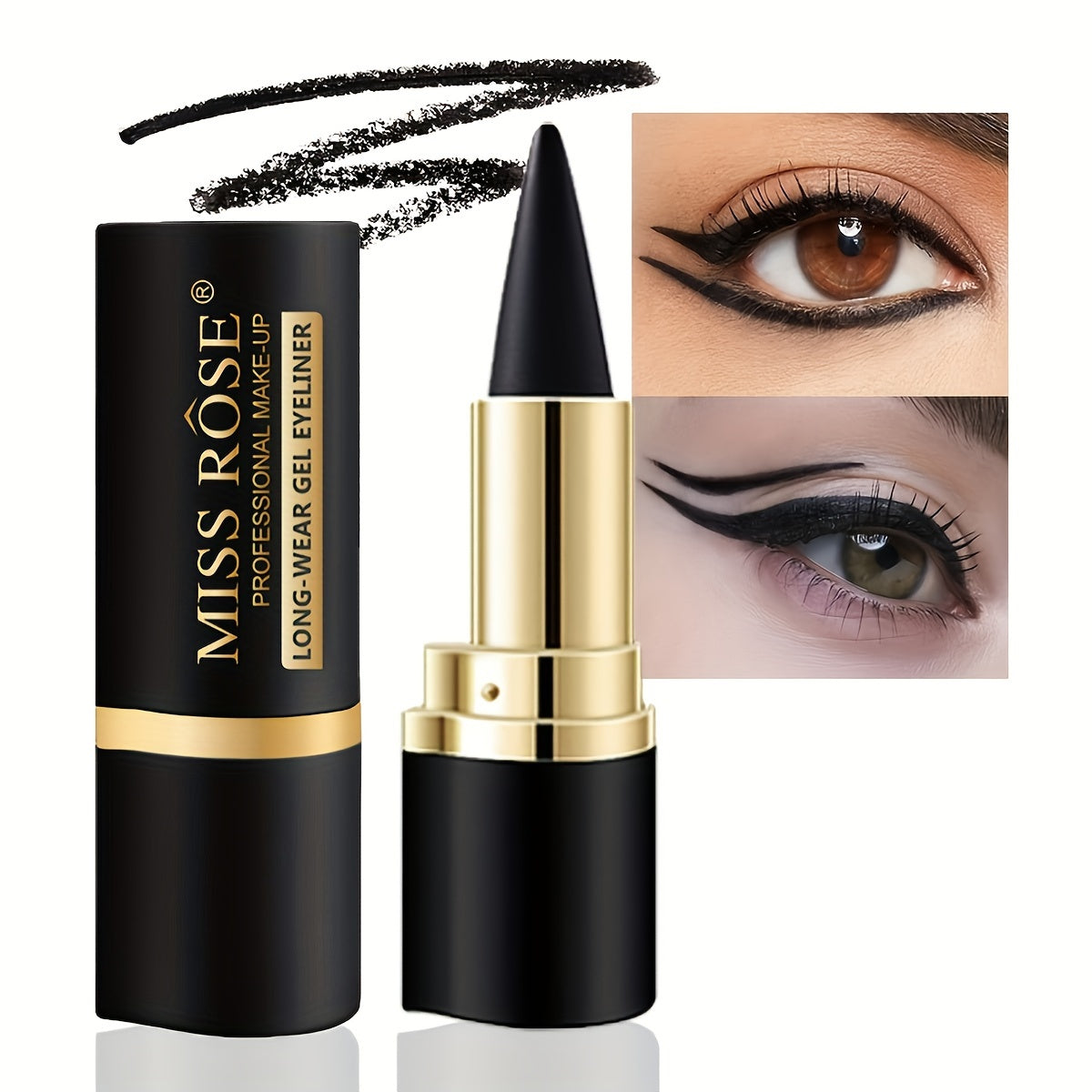 Easy-Glide Matte Black/2-Pack Eyeliner & Eyeshadow/Stunning Cat Eye & Smoky Looks/Perfect for Halloween & Everyday Glam/Halloween Makeup