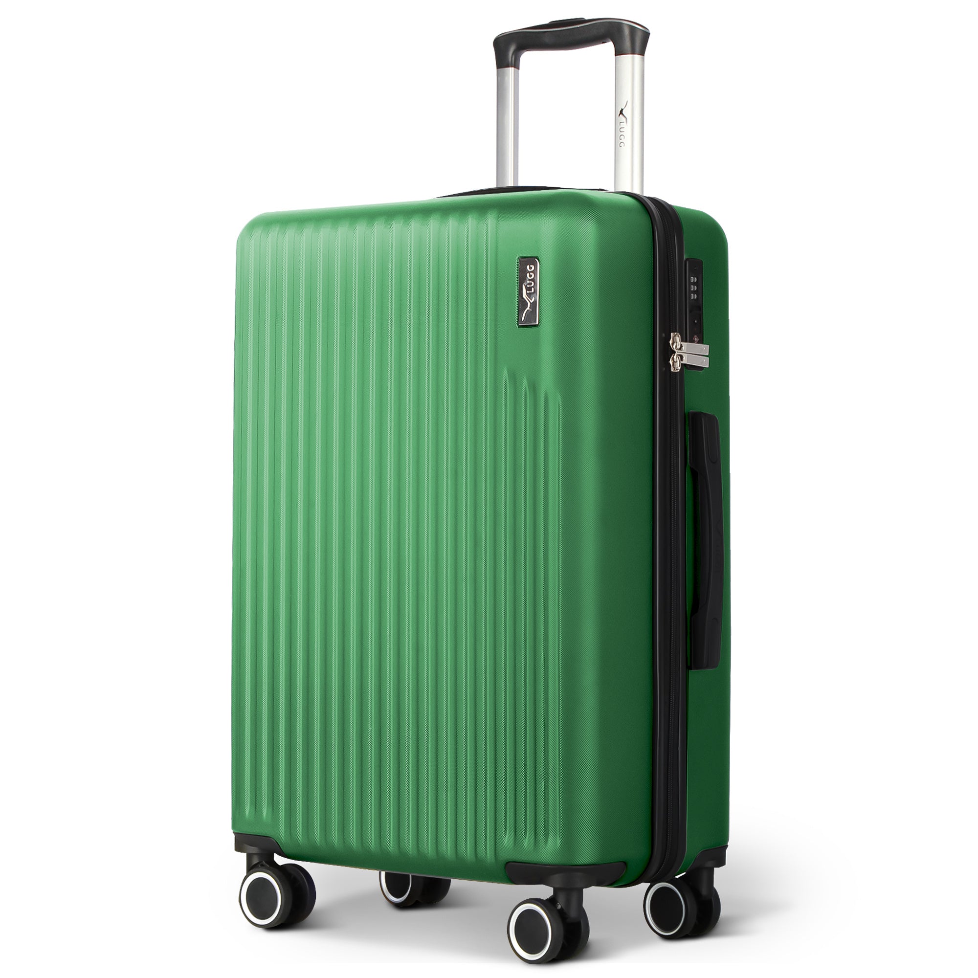 LUGG 65 x 25 x 44cm Vacay Suitcase ABS Luggage with TSA Indent Lock, Aluminium Trolley Handle, 360° Spinner Wheels, Water-Resistant & Durable Material - Airline Compatible (24inch)