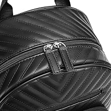 Miss Lulu Women's Fashion Backpack - PU Leather Anti-Theft Rucksack, Waterproof Mini Daypack for Girls