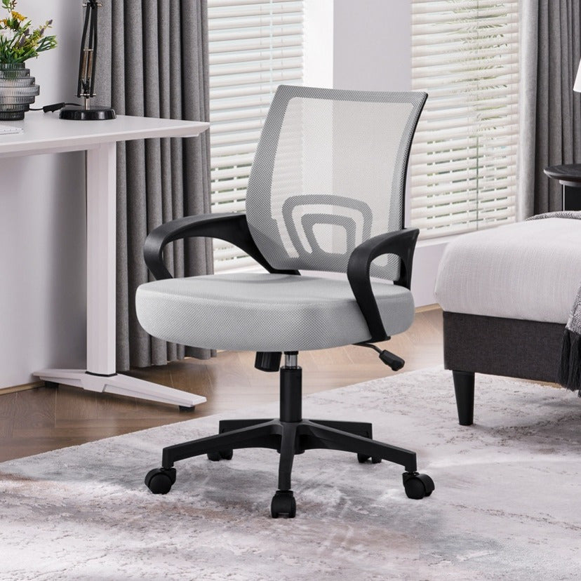 Costoffs Office Chair, Swivel Chair, Mid Back Mesh Office Chair, Mesh Computer Chair, Mid-Back Desk Chair, Height Adjustable with Rolling Casters and Lumbar Support, Computer Mesh Chair for Study/Offices