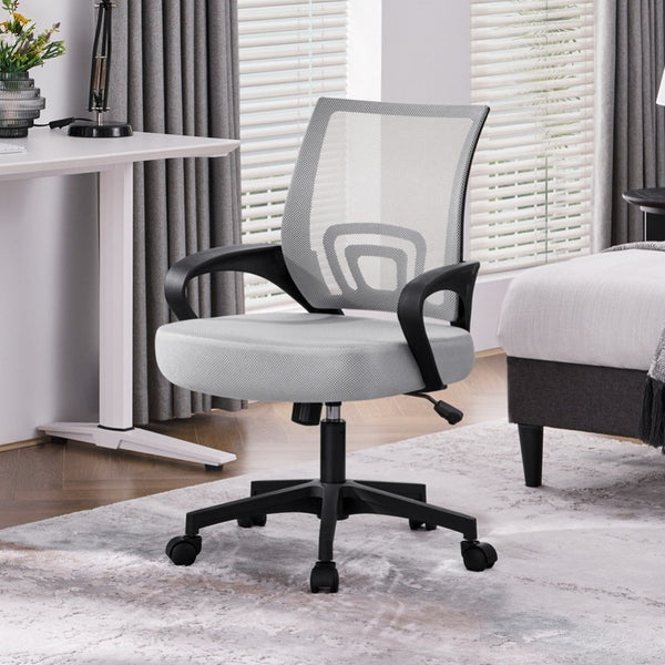 Costoffs Office Chair, Swivel Chair, Mid Back Mesh Office Chair, Mesh Computer Chair, Mid-Back Desk Chair, Height Adjustable with Rolling Casters and Lumbar Support, Computer Mesh Chair for Study/Offices