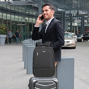 Travel Laptop Backpack with USB Port - Water Resistant 15.6 Inch Computer Bag for Work, School & Casual Use (Men/Women)