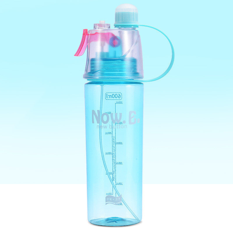 Auleset 400ml/600ml Outdoor Sports Gym Portable Creative Spray Drinking Water Bottle