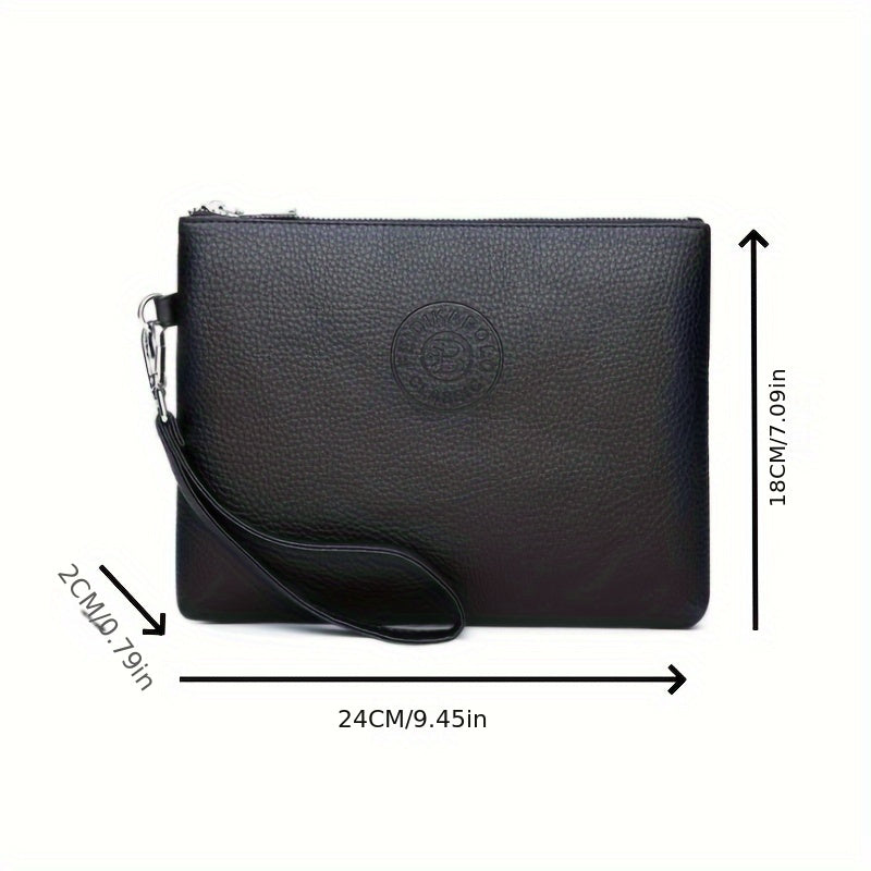 Stylish Envelope Wrist Bag for Men - Soft, Spacious, and Practical Handbag for Daily Commute, Work, and Travel - Ideal Accessory for Modern Men on-the-go