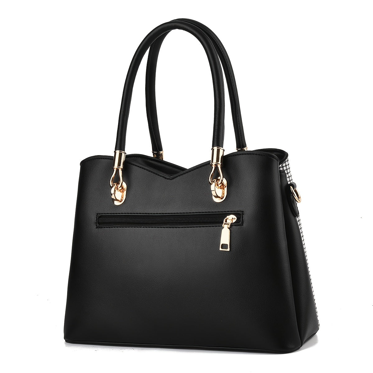 Elegant Women’s Two-Tone PU Handbag – Large-Capacity Fashion Satchel with Shoulder Strap