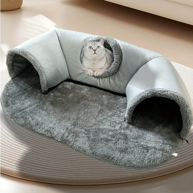 Cozy Hideout for Small Cats & Rabbits up to 8kg, Anti-Slip Bottom & Easy-Clean Design, Durable Pet Furniture