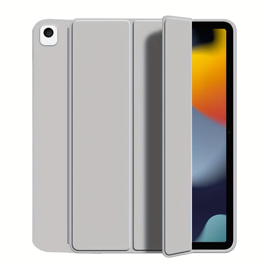 For iPad 11th Gen/10th/9th/8th/7th/6th/5th/ Air 1/2/3/Pro 9.7/10.5 Slim Tri-Fold Stand Case with Pencil Holder - Auto Sleep/Wake, Adjustable Stand, Lightweight Soft TPU Cover, Modern Travel Case For A16, Auto Sleep/wake Featu