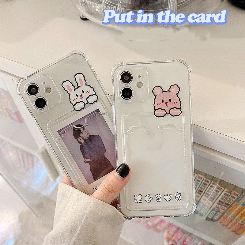 Cartoon Transparent Card Case Phone Case