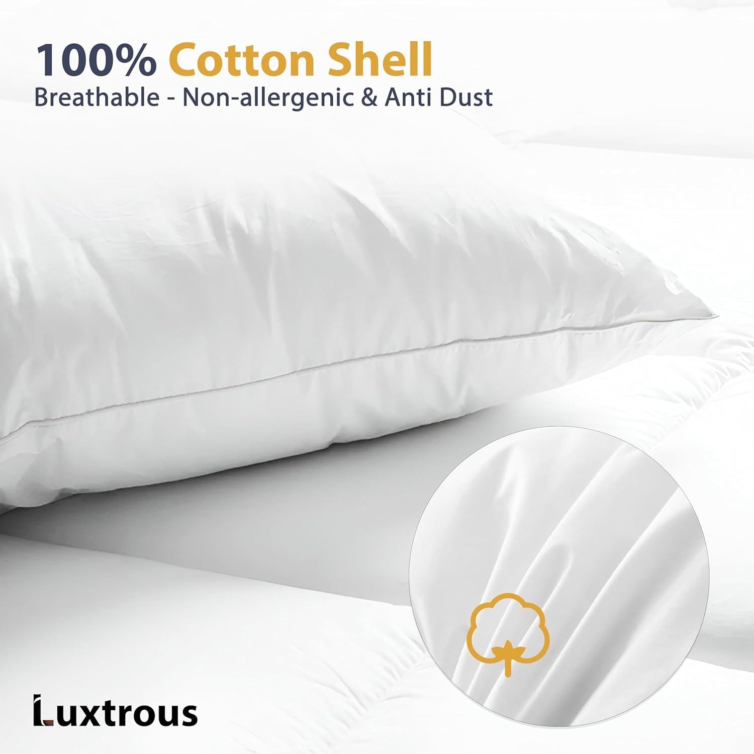Hotel Quality Duck Feather & Down Pillows Ex
