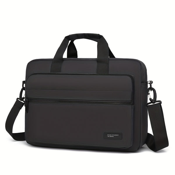 Large Capacity Laptop Briefcase for Men - Durable, Adjustable Shoulder Strap, Multiple Compartments, Zipper Closure, Ideal for Business Trips & Daily Commute, Business Trip Essentials | Sleek Design | Secure Zipper Closure