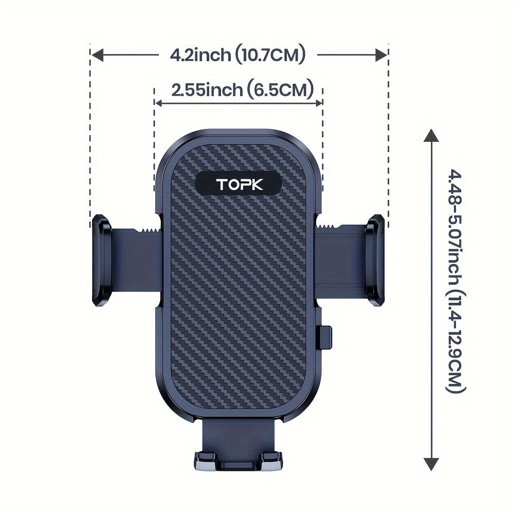 TOPK D42-G Car Phone Holder Mount, Upgraded Metal Hook Cell Phone Holder for Car Air Vent Compatible with All Phones