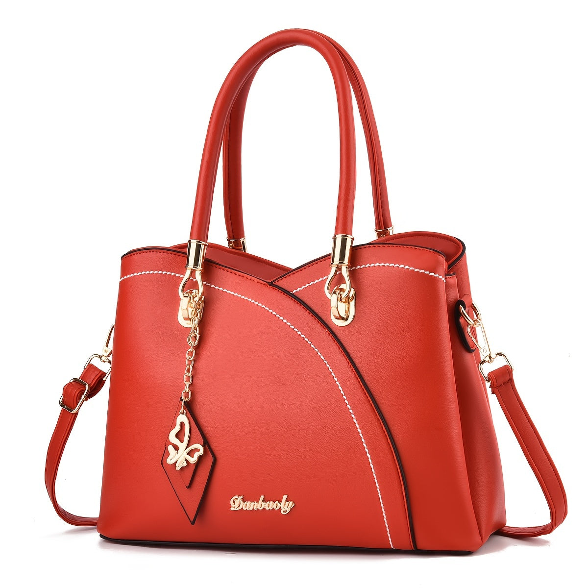 Elegant Women’s Two-Tone PU Handbag – Large-Capacity Fashion Satchel with Shoulder Strap