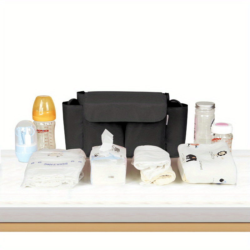 1-Pack Stroller Hanging Bag – Large-Capacity Multifunctional Mommy Organizer Bag for Baby Strollers, Travel & Daily Use