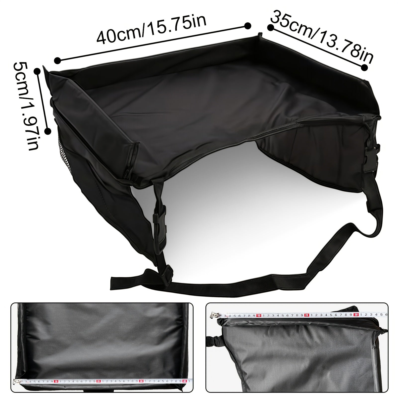 Multifunctional Storage Car Tray, Expandable, Wall Mount, Polyester Material - Suitable for Airplane, Car and Home Outing U