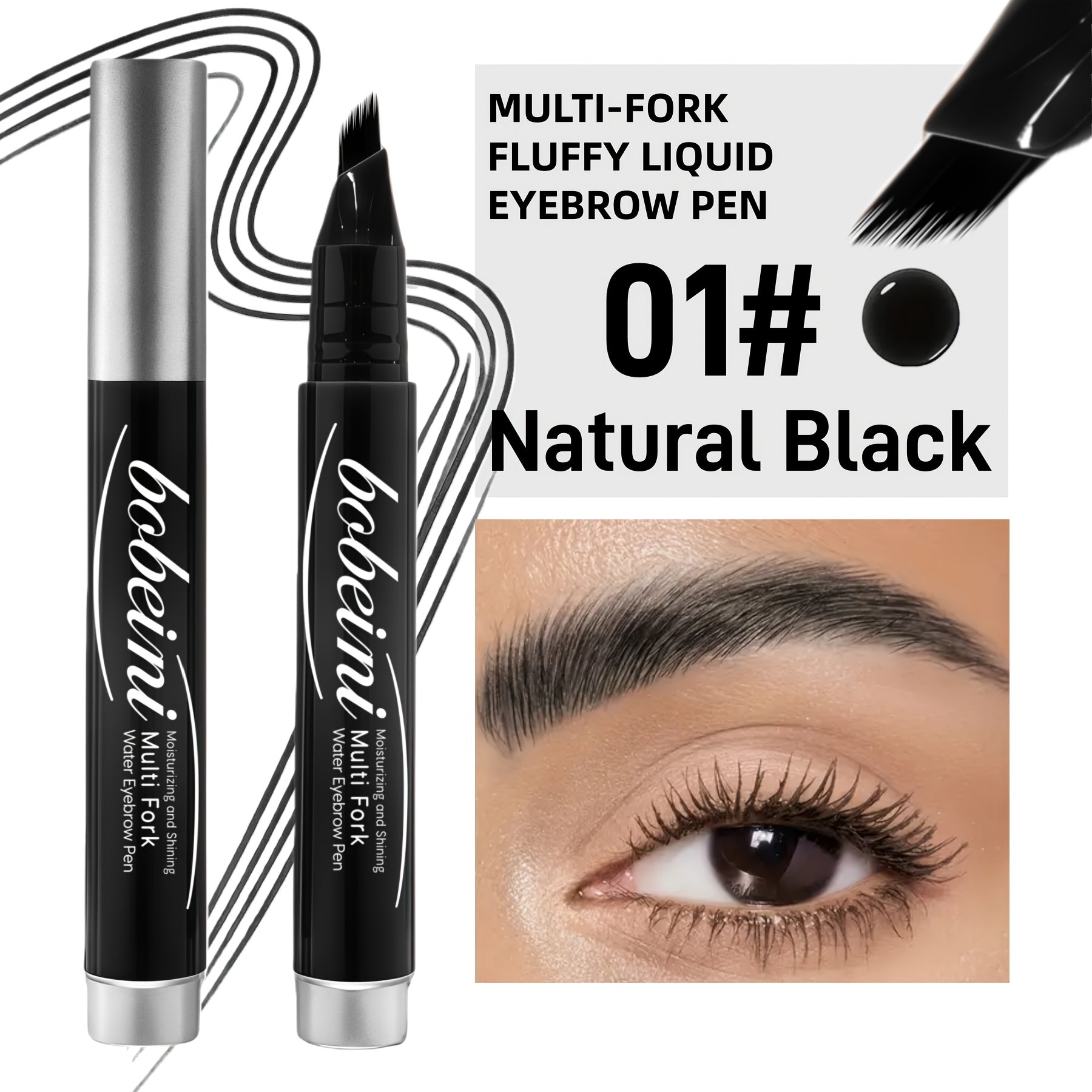 Multi-Fork Brush Design for Defined and Full Eyebrows, Waterproof and Sweat-Proof, Ideal for Halloween, Christmas, Valentine'S Day, Birthday Gifts