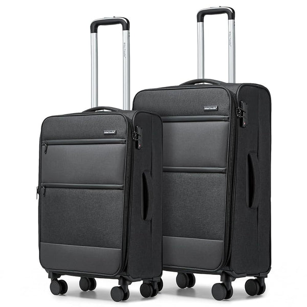 British Traveller Suitcase Lightweight Durable Check in Hold Luggage with TSA Lock And 4 Spinner Wheels Multiple Sizes to Choose From, Please Pay Attention to The Size