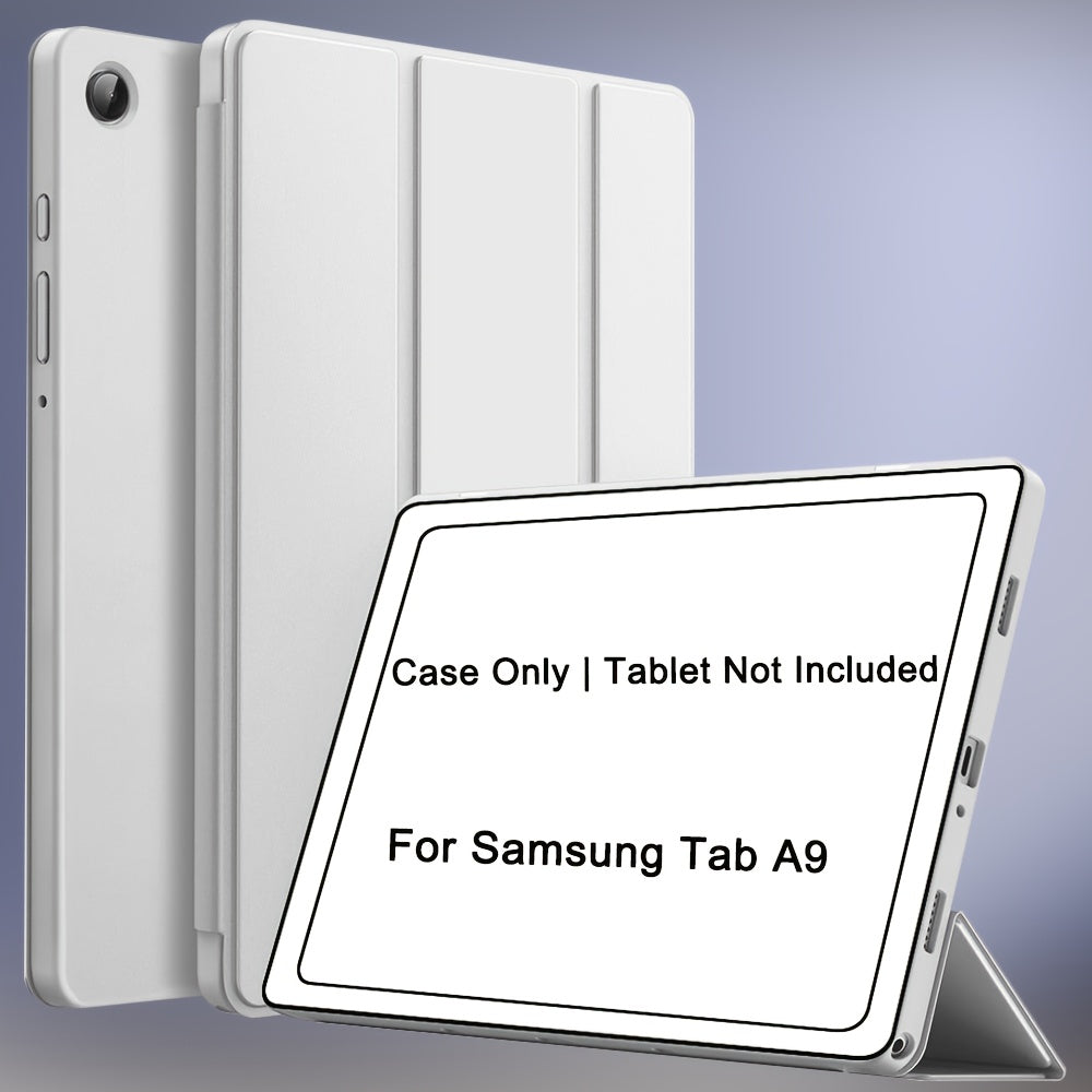 Case for Samsung Galaxy Tab A9 Plus 11-Inch 2023 (SM-X210 SM-X215), for Tab A9/A8/A7 Lite/S7/S8/S9/S10 FE, Soft Smooth Back Protective Cover, Lightweight, Scratch-Resistant, Anti-Slip, Foldable Stand, Auto Sleep/Wake Function