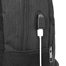Travel Laptop Backpack with USB Port - Water Resistant 15.6 Inch Computer Bag for Work, School & Casual Use (Men/Women)