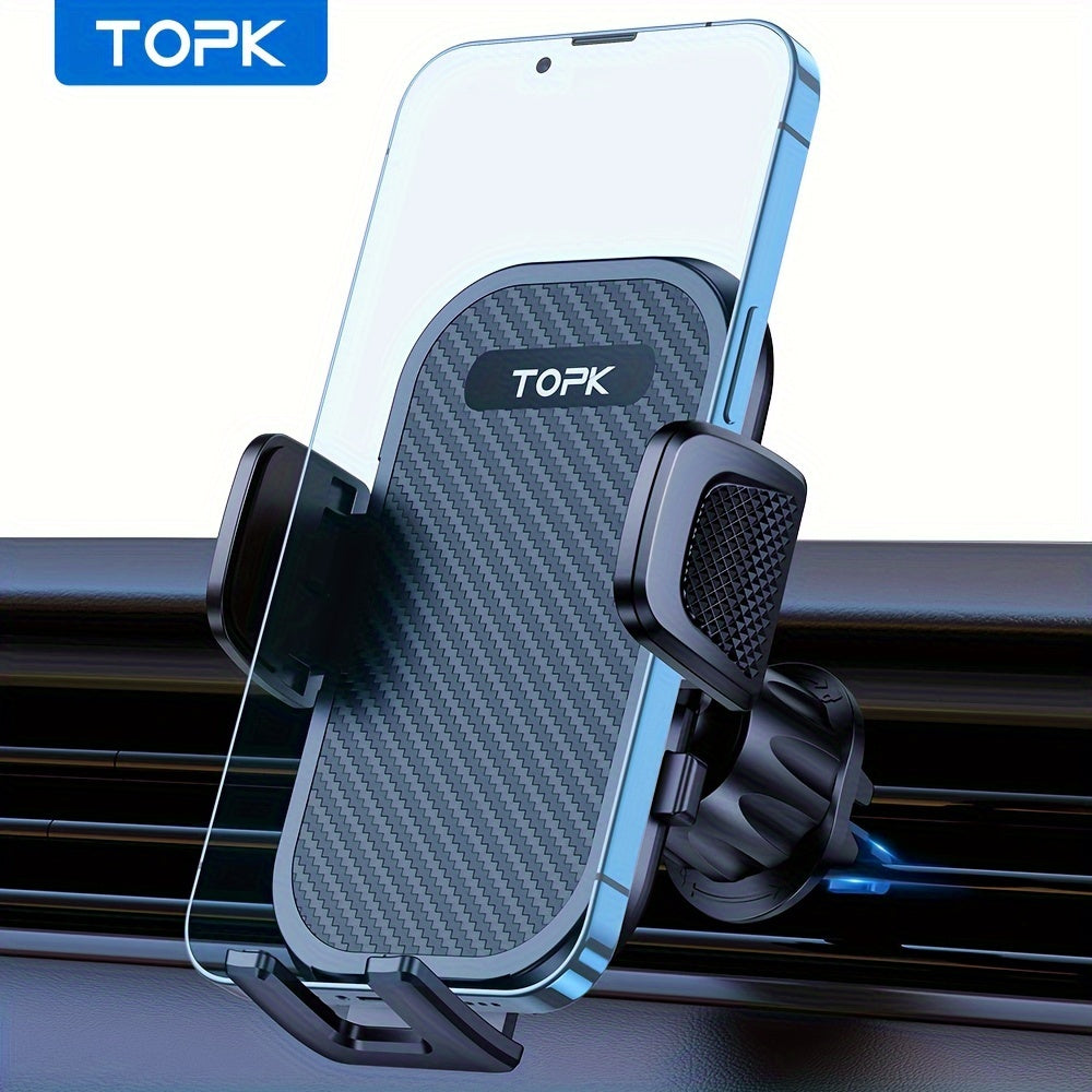 TOPK D42-G Car Phone Holder Mount, Upgraded Metal Hook Cell Phone Holder for Car Air Vent Compatible with All Phones