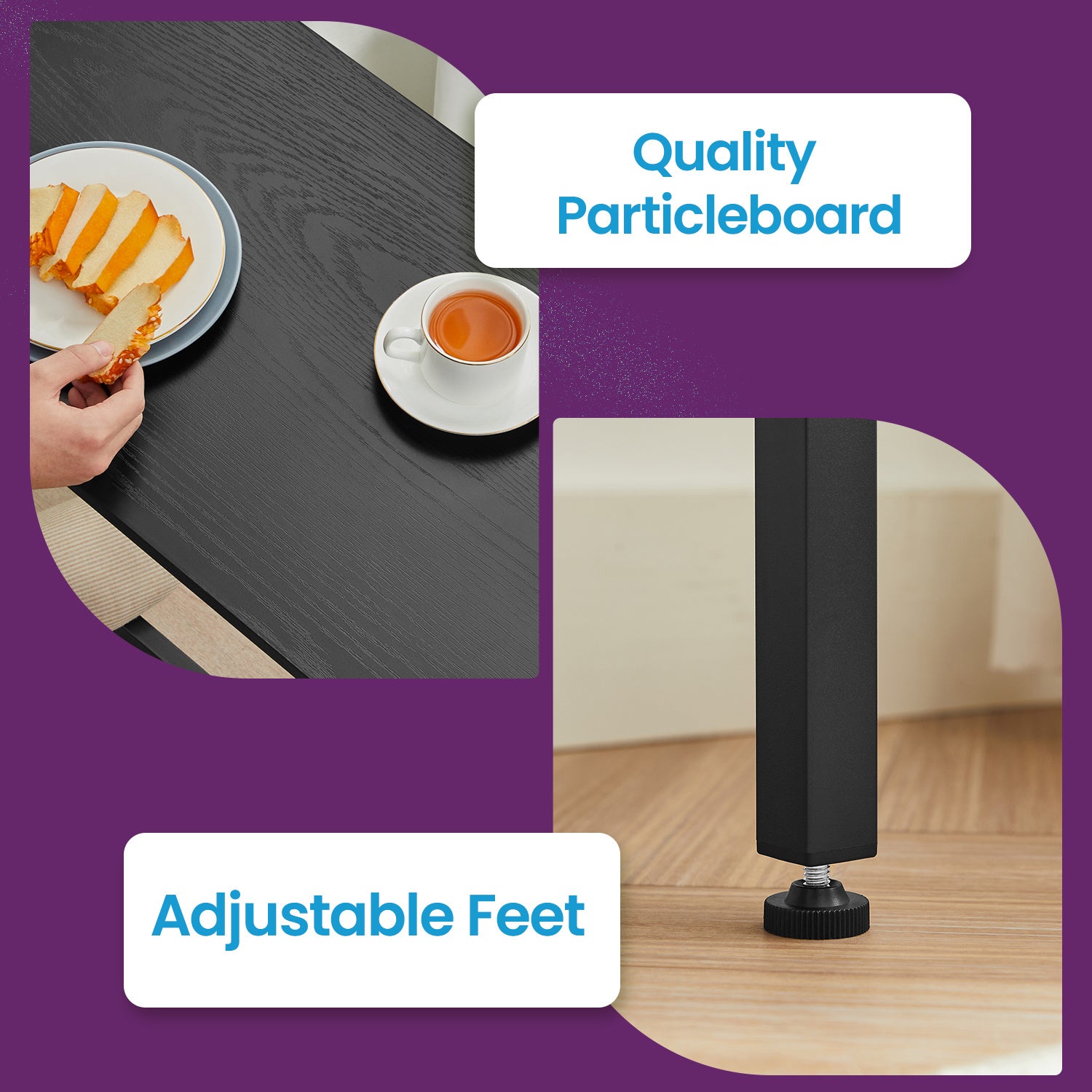 Bar Table and Chairs Set, Dining Table Set, Bar Kitchen Table with Stools Set of 2, Steel